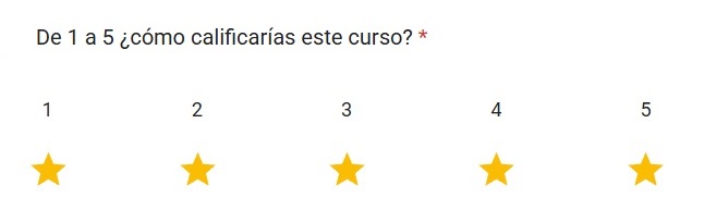 evaluación del curso